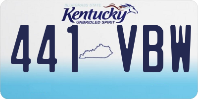 KY license plate 441VBW