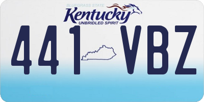 KY license plate 441VBZ