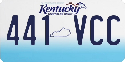 KY license plate 441VCC