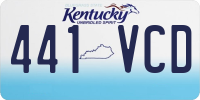 KY license plate 441VCD