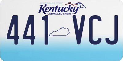 KY license plate 441VCJ