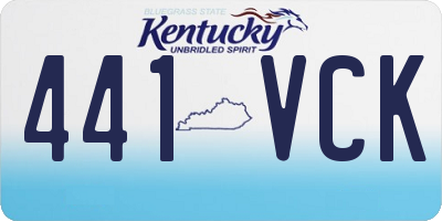 KY license plate 441VCK