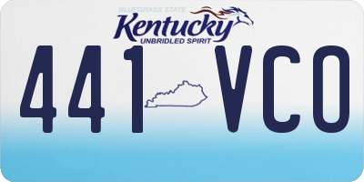 KY license plate 441VCO