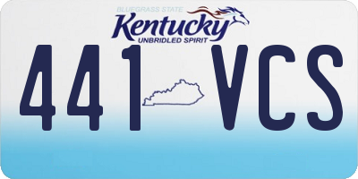 KY license plate 441VCS