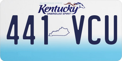 KY license plate 441VCU