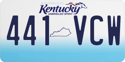 KY license plate 441VCW