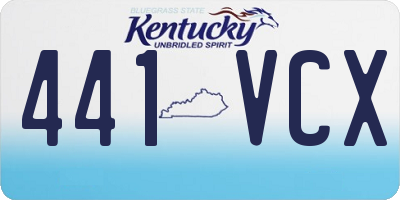 KY license plate 441VCX