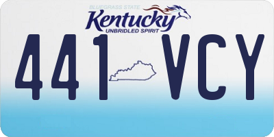 KY license plate 441VCY
