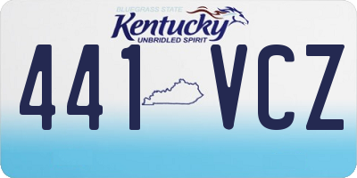 KY license plate 441VCZ