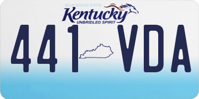 KY license plate 441VDA