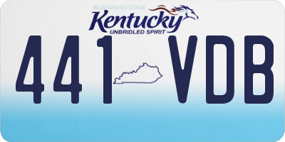 KY license plate 441VDB