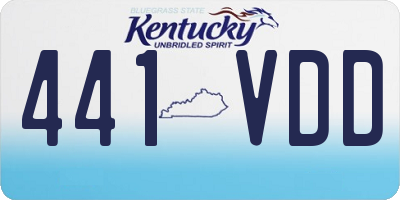 KY license plate 441VDD