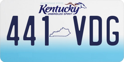KY license plate 441VDG