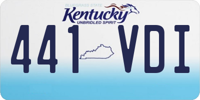 KY license plate 441VDI