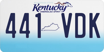 KY license plate 441VDK