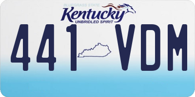 KY license plate 441VDM