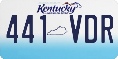 KY license plate 441VDR