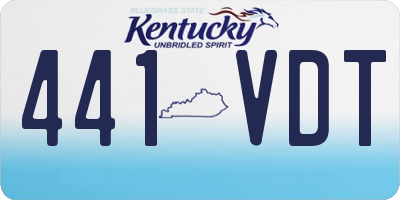 KY license plate 441VDT