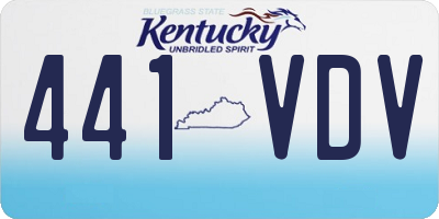 KY license plate 441VDV