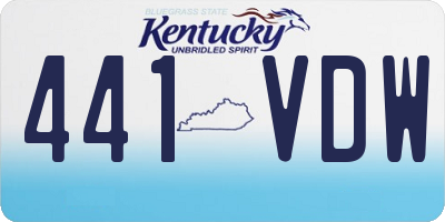 KY license plate 441VDW
