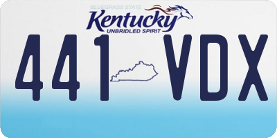 KY license plate 441VDX