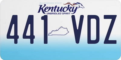 KY license plate 441VDZ