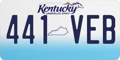 KY license plate 441VEB