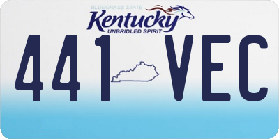 KY license plate 441VEC