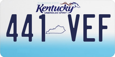 KY license plate 441VEF