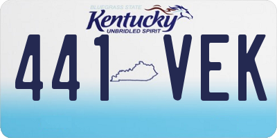 KY license plate 441VEK
