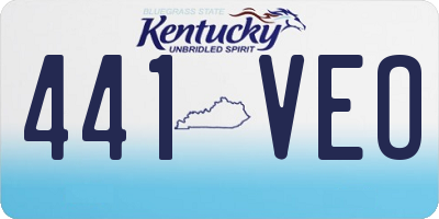 KY license plate 441VEO