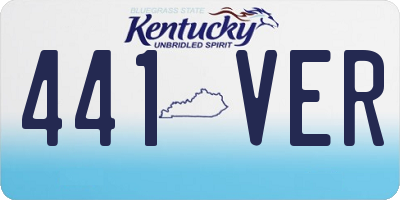 KY license plate 441VER