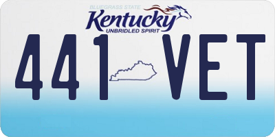 KY license plate 441VET