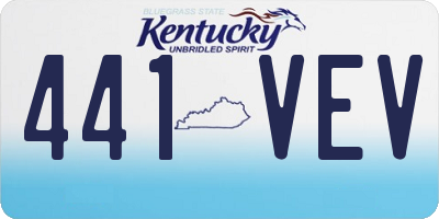 KY license plate 441VEV