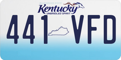 KY license plate 441VFD