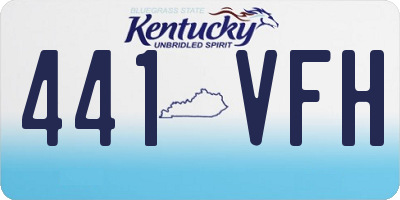 KY license plate 441VFH