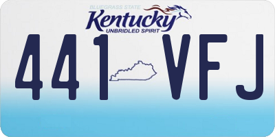 KY license plate 441VFJ
