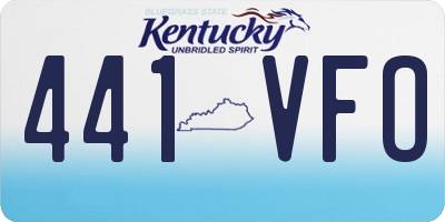 KY license plate 441VFO