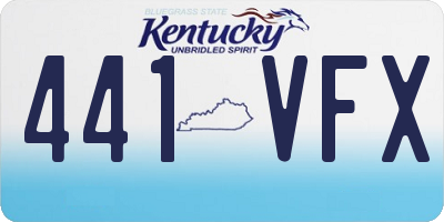 KY license plate 441VFX