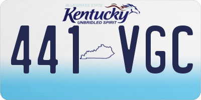 KY license plate 441VGC