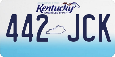 KY license plate 442JCK