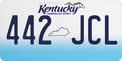 KY license plate 442JCL