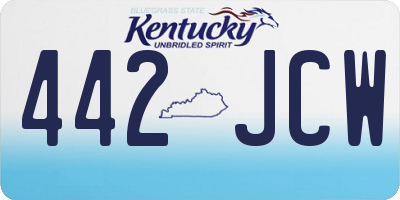 KY license plate 442JCW