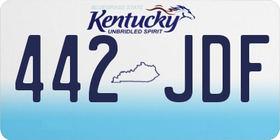 KY license plate 442JDF