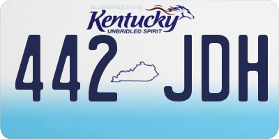 KY license plate 442JDH