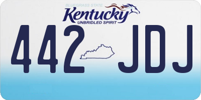 KY license plate 442JDJ