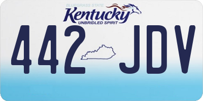 KY license plate 442JDV