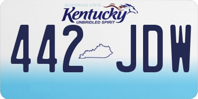 KY license plate 442JDW