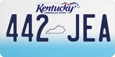 KY license plate 442JEA
