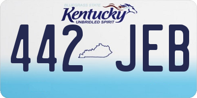 KY license plate 442JEB